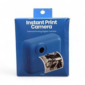 Instant Print Camera, Thermal Printing, Digital Blue Camera